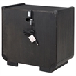 Pemberly Row 2-Drawer Wood LED Nightstand with USB in Burnished Black