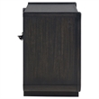Pemberly Row 2-Drawer Wood LED Nightstand with USB in Burnished Black