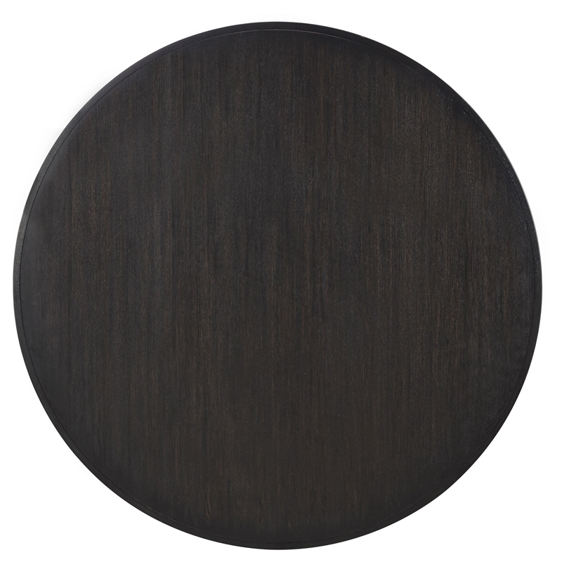 Pemberly Row 5-Piece Round Wood Dining Set in Burnished Black/Cream