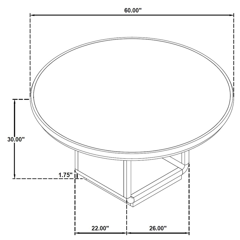 Pemberly Row 7-Piece Round Wood Dining Set in Cream/Burnished Black