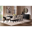 Pemberly Row 7-Piece Rectangular Wood Dining Set in Burnished Black/Cream