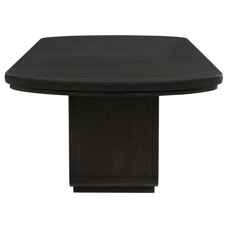 Pemberly Row 7-Piece Rectangular Wood Dining Set in Burnished Black/Cream