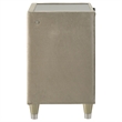 Pemberly Row 2-drawer Wood LED Nightstand with USB in Ivory/Camel