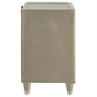 Pemberly Row 2-drawer Wood LED Nightstand with USB in Ivory/Camel