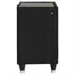 Pemberly Row 2-Drawer Velvet Upholstered LED Nightstand with USB in Black