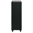 Pemberly Row 5-Drawer Velvet Upholstered LED Chest of Drawers in Black