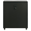 Pemberly Row 5-Drawer Velvet Upholstered LED Chest of Drawers in Black