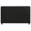 Pemberly Row 8-Drawer Velvet Upholstered LED Dresser Cabinet in Black
