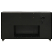Pemberly Row 8-Drawer Velvet Upholstered LED Flame Box Dresser in Black