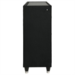 Pemberly Row 8-Drawer Velvet Upholstered LED Flame Box Dresser in Black