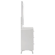 Pemberly Row 6-drawer Wood Dresser Cabinet with Mirror in White High Gloss