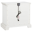 Pemberly Row 2-drawer Wood Nightstand with Dual USB in Vintage White
