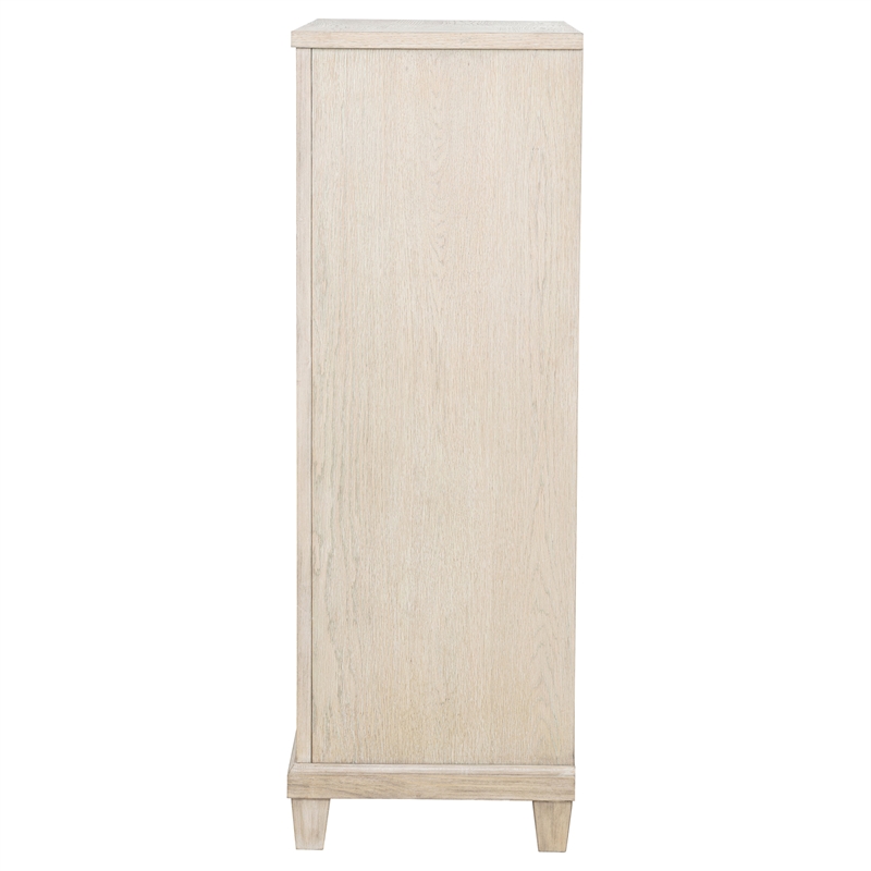 Pemberly Row 5-drawer Coastal Wood Chest of Drawers in Washed Oak Brown