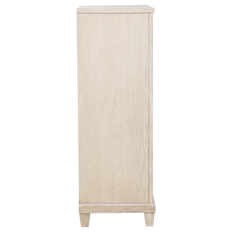 Pemberly Row 5-drawer Coastal Wood Chest of Drawers in Washed Oak Brown