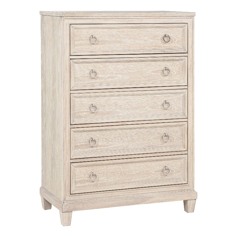 Pemberly Row 5-drawer Coastal Wood Chest of Drawers in Washed Oak Brown