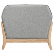 Pemberly Row Mid-Century Fabric Flared Arm Accent Chair in Gray/Blonde