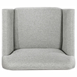 Pemberly Row Mid-Century Fabric Flared Arm Accent Chair in Gray/Blonde