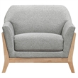 Pemberly Row 3-Piece Upholstered Fabric Flared Arm Sofa Set in Gray