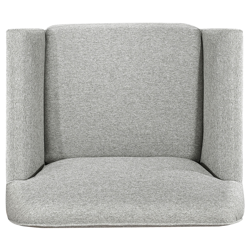 Pemberly Row 3-Piece Upholstered Fabric Flared Arm Sofa Set in Gray