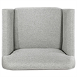Pemberly Row 3-Piece Upholstered Fabric Flared Arm Sofa Set in Gray