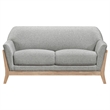 Pemberly Row 3-Piece Upholstered Fabric Flared Arm Sofa Set in Gray