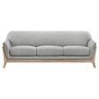 Pemberly Row 2-Piece Upholstered Fabric Flared Arm Sofa Set in Gray
