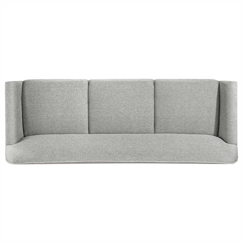 Pemberly Row 2-Piece Upholstered Fabric Flared Arm Sofa Set in Gray