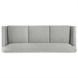 Pemberly Row 2-Piece Upholstered Fabric Flared Arm Sofa Set in Gray