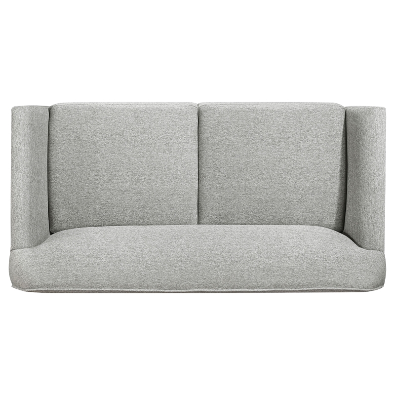 Pemberly Row 2-Piece Upholstered Fabric Flared Arm Sofa Set in Gray