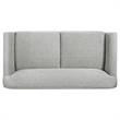 Pemberly Row 2-Piece Upholstered Fabric Flared Arm Sofa Set in Gray