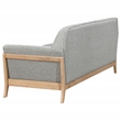 Pemberly Row Mid-Century Modern Upholstered Fabric Flared Arm Sofa in Gray