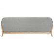 Pemberly Row Mid-Century Modern Upholstered Fabric Flared Arm Sofa in Gray