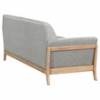 Pemberly Row Mid-Century Modern Upholstered Fabric Flared Arm Sofa in Gray