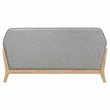 Pemberly Row Mid-Century Upholstered Fabric Flared Arm Loveseat in Gray