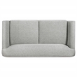 Pemberly Row Mid-Century Upholstered Fabric Flared Arm Loveseat in Gray