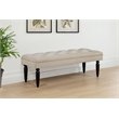 Pemberly Row 52-inch Fabric Entryway Accent Bench in Latte Brown