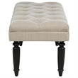 Pemberly Row 52-inch Fabric Entryway Accent Bench in Latte Brown