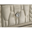 Pemberly Row 8-Drawer Velvet Upholstered LED Dresser Cabinet in Ivory/Camel