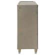 Pemberly Row 8-Drawer Velvet Upholstered LED Dresser Cabinet in Ivory/Camel