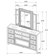 Pemberly Row 8-drawer Wood LED Flame Box Dresser with Mirror in Ivory/Camel