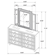 Pemberly Row 8-drawer Wood LED Dresser with Mirror in Ivory/Camel