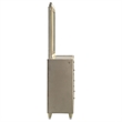 Pemberly Row 8-drawer Wood LED Dresser with Mirror in Ivory/Camel