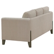 Pemberly Row 2-Piece Upholstered Fabric Panel Arm Sofa Set in Taupe Brown