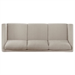 Pemberly Row 2-Piece Upholstered Fabric Panel Arm Sofa Set in Taupe Brown
