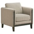 Pemberly Row 3-Piece Upholstered Fabric Panel Arm Sofa Set in Taupe Brown