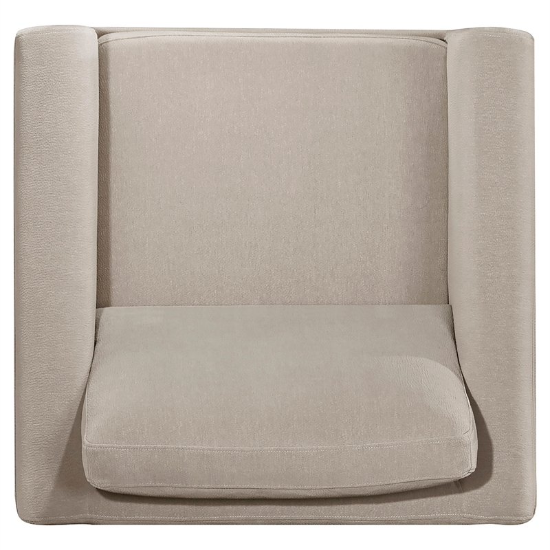 Pemberly Row 3-Piece Upholstered Fabric Panel Arm Sofa Set in Taupe Brown