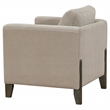 Pemberly Row Transitional Fabric Panel Arm Accent Chair in Taupe