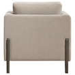 Pemberly Row Transitional Fabric Panel Arm Accent Chair in Taupe
