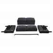 Pemberly Row Transitional Tufted Fabric Track Arm Sofa in Steel Gray