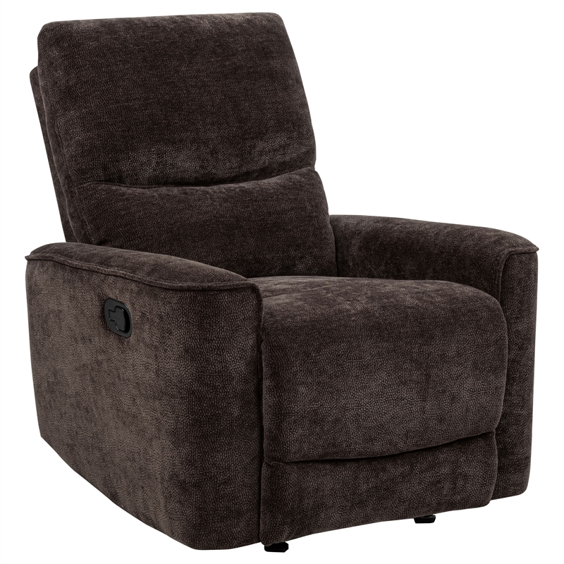 Pemberly Row 3-Piece Upholstered Chenille Reclining Sofa Set in Dark Brown